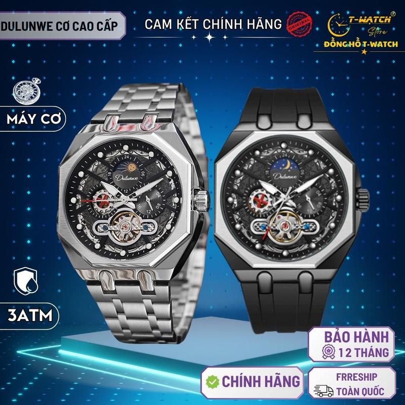 Đồng hồ cơ DULUNWE Bát Giác Automatic Chạy Full 6 Kim Cao Cấp Thep 316L chống Han Ri