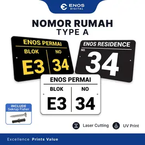 Nomor Rumah Akrilik / Acrylic / Papan Nomer Rumah Berkualitas Type A