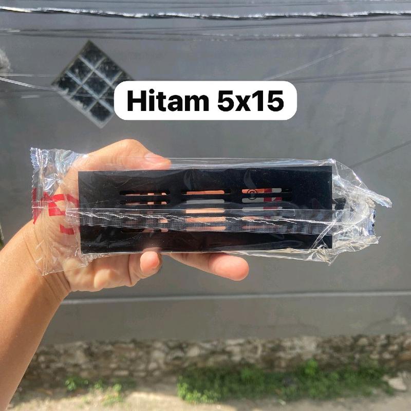 BUY 1 GET 1  Udara ventilasi Lubang kolong dapur  5 x 15 cm 8 x 15 cm Hitam Anodized Aluminium 4