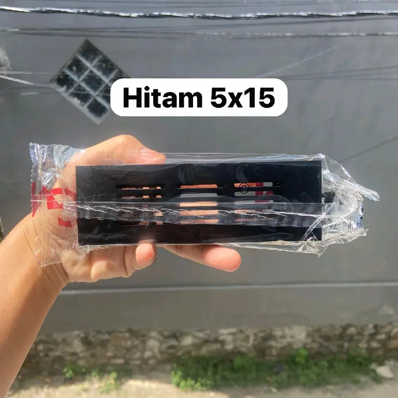 BUY 1 GET 1  Udara ventilasi Lubang kolong dapur  5 x 15 cm 8 x 15 cm Hitam Anodized Aluminium 4