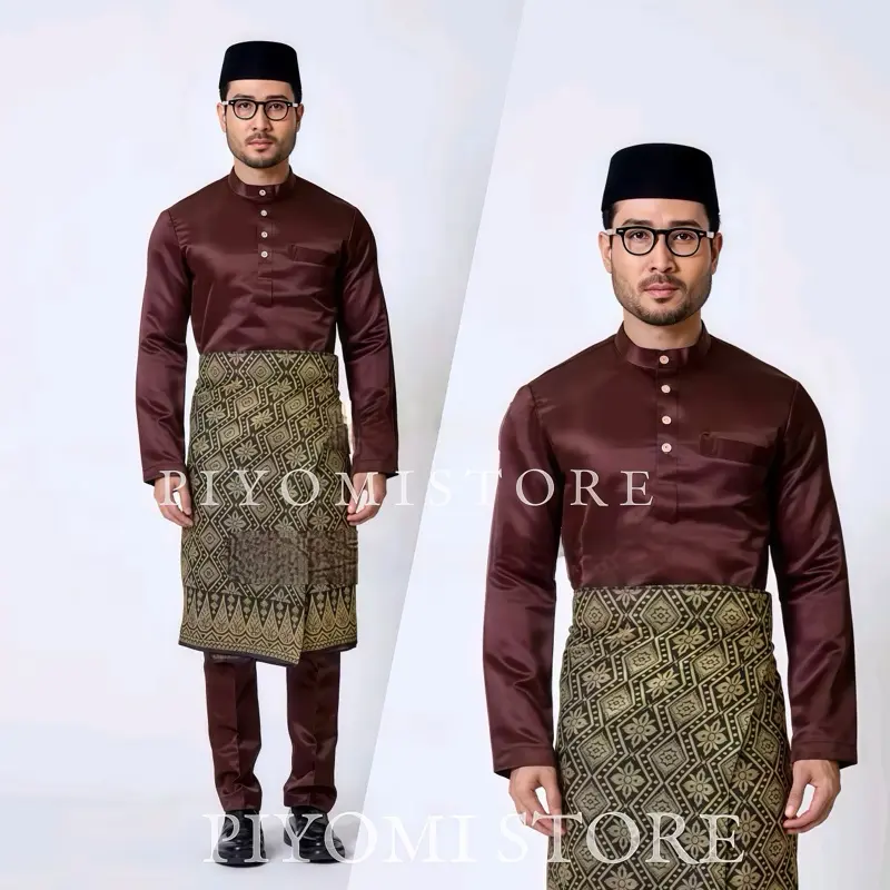 ￼Set baju celana melayu cekak musang teluk belanga pria Premium 8