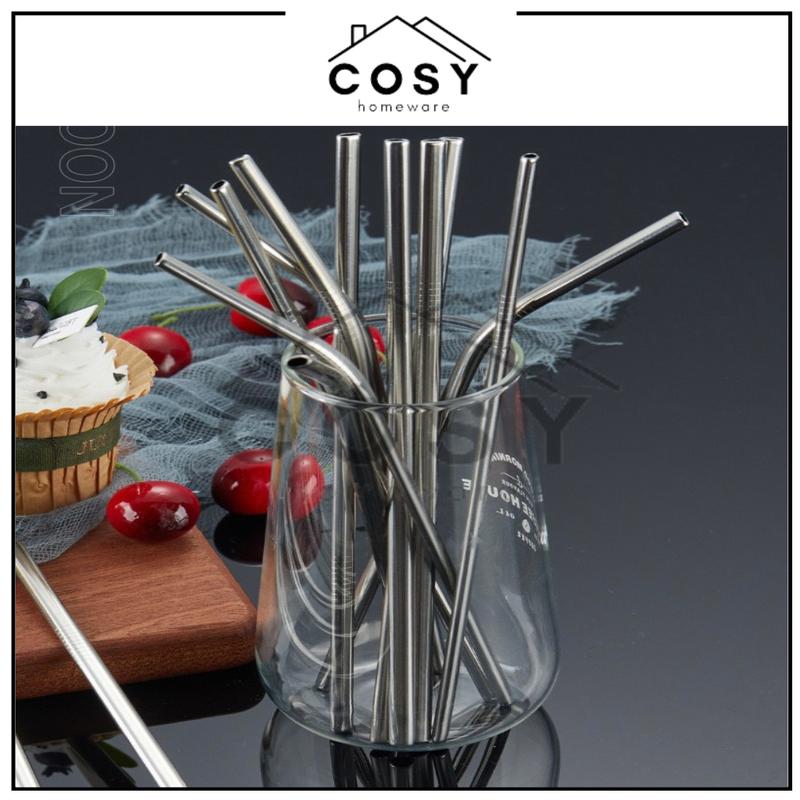 Product Introduction of COSY Sedotan Lengkung Lurus Stainless Steel Sedotan Ramah Lingkungan Straw Reuseable Eco Friendly Serbaguna Anti Karat Plastik 28