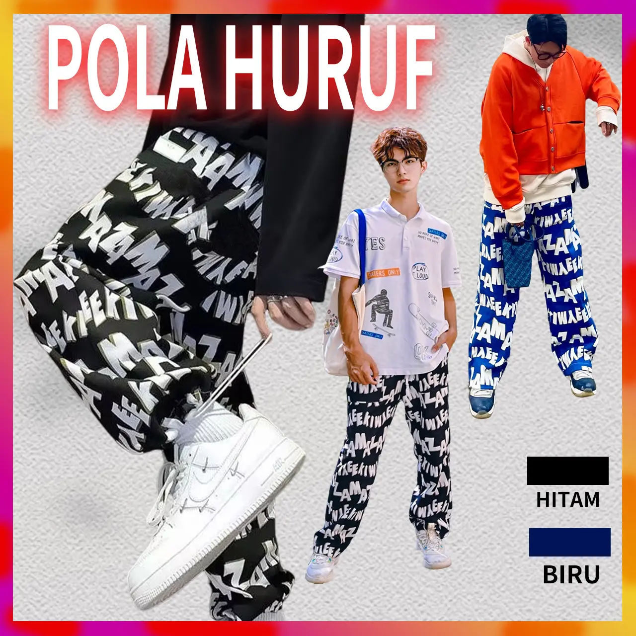 stree twear y2k celana pria hip hop pants celana y2k gombrong celana y2k motif gambar Oversize  jort baggy pants Panjang celana training baggy rapper