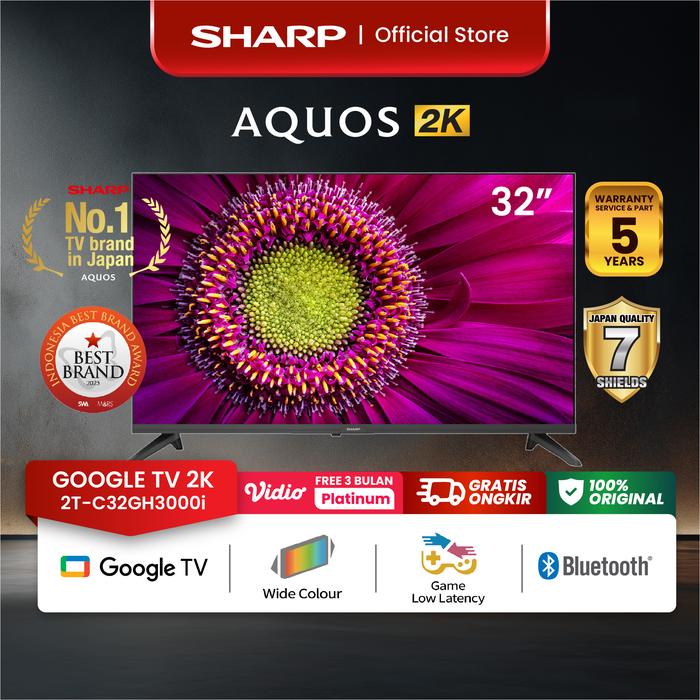 Gambar SHARP 2K Google TV 32 Inch - 2T-C32GH3000I - Wide Colour - Game Low Latency - Azan Reminder dari Sharp Official Store Tangerang Kab. Tangerang Tokopedia