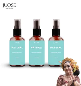 [BUNDLE 3PCS] Juose Natural Deodorant Spray Anti Bacterial 60 Ml - Deodorant Penghilang Bau Badan, Pencerah Ketiak with Niacinamide and AHA