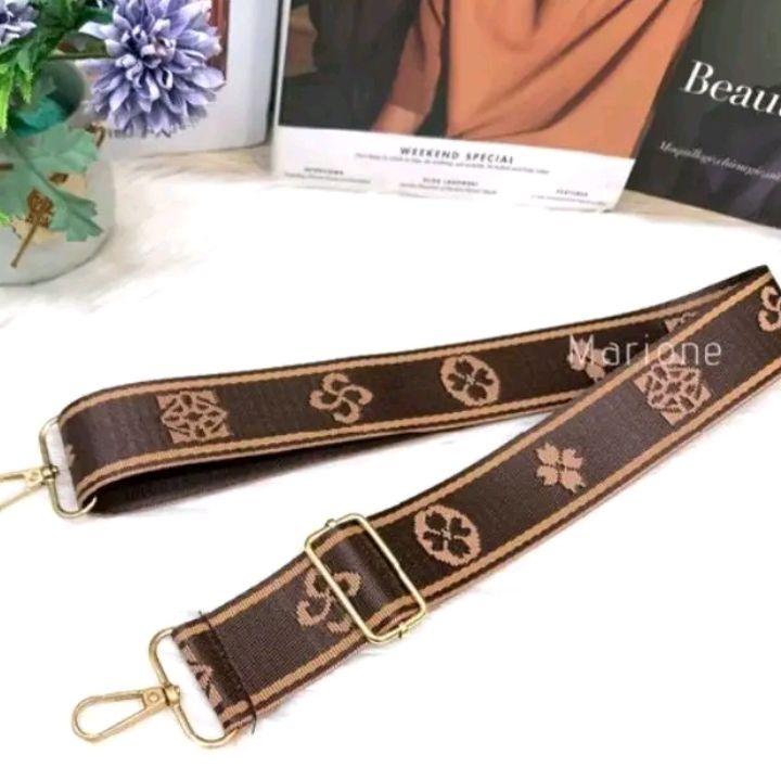 Tali Tas Wanita Poliester Tebal Import Model Terbaru Pengganti Tali Rusak Panjang 120 cm Lebar 4 cm AAC  GOLD