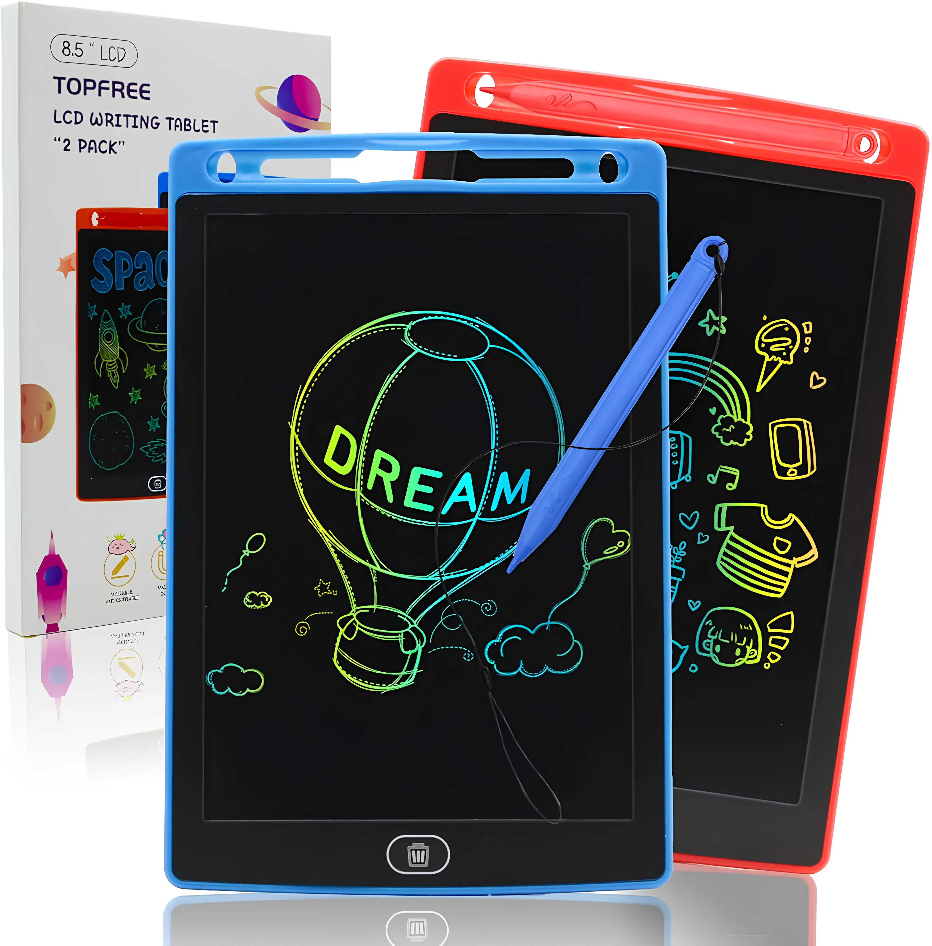 Colorful 8,5 INCH Papan Tulis Coret Bisa Dihapus LCD Writing Tablet Drawing Pen |Melatih Kemampuan Motorik Anak Serta Imajinasi Jadi Lebih Aktif