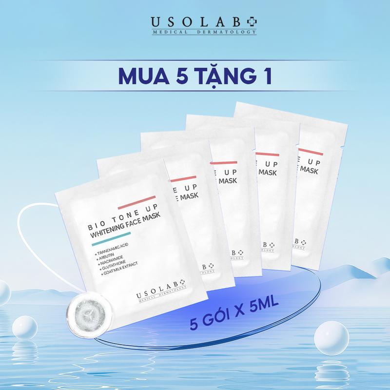 Mua 5 Tặng 1 Hộp 5 gói kem ủ trắng mặt Usolab 5ml Giúp da trắng sáng bật tone cải thiện sắc tố và làm mờ nám
