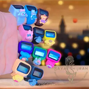 Cincin Tasbih Digital Mini Tombol Karakter Warna Warni Muslim