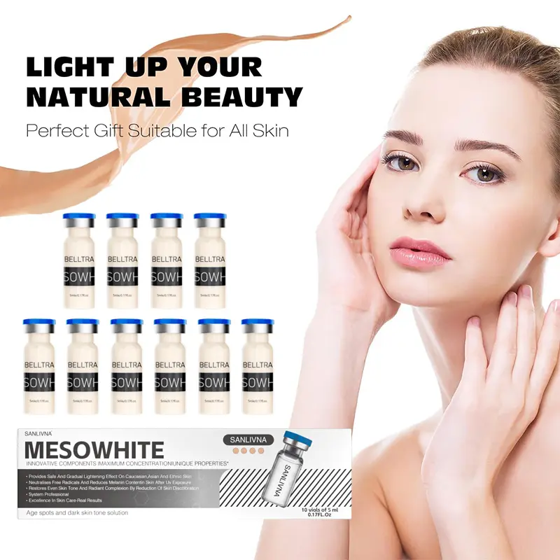 10vials*5ml BB Cream Glow Pigment Starter Kit Facial Peptide Niacinamide Foundation Moisturising Concealer SkinCare