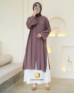 Miqdad Fashion / Abaya Long Tunik Anti UV / Pakaian Wanita Muslim / Fashion Muslim / Dress Atasan Wanita Abaya