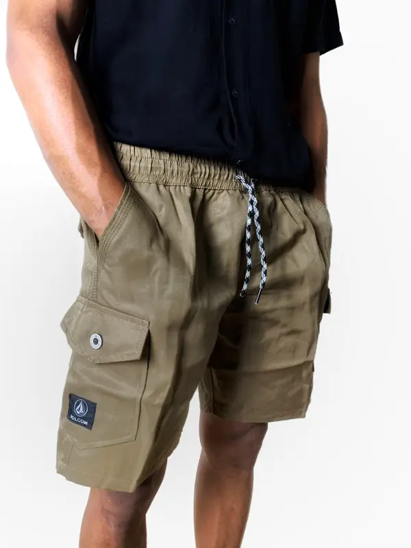 CELANA BOARDSHORT CARGO PINGGANG KARET MODEL DIATAS LUTUT POLOS PRIA/ ada 6 kantong / bahan katun premium nyaman 1