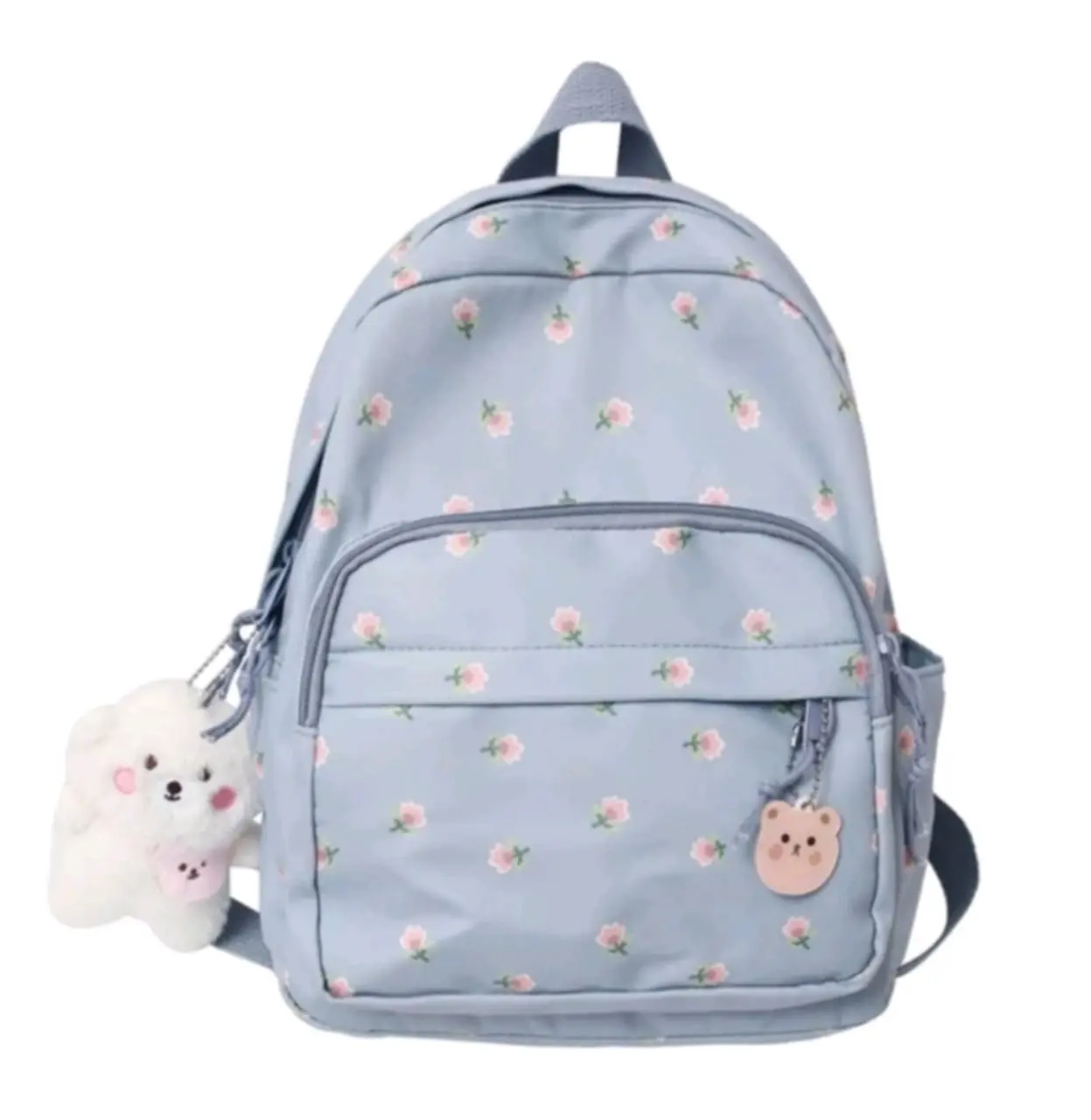 TAS RANSEL TRAVEL MULTISAKU ANAK WANITA MOTIF BUNGA LUCU GAYA KOREA TERBARU 2024 FASHION tasse kolahanak