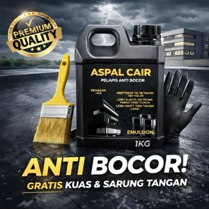 Aspal Cair 1kg Anti Rembes Anti Bocor Emulsion Water Shield Perlindungan Maksimal Beton Tahan Cuaca Ekstrem