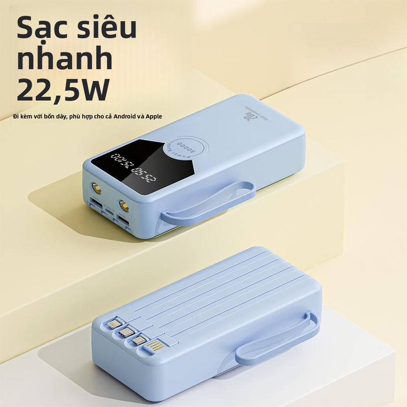 Cáp tích hợp sẵn, pin dự phòng dung lượng lớn 80000mAh, sạc nhanh 120W, nguồn…
