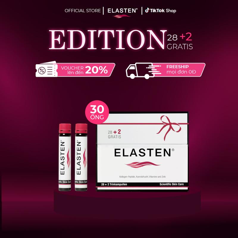 1 HỘP Collagen Elasten Hỗ Trợ Làm Đẹp Da, Hỗ Trợ Cải Thiện Lão Hóa, Tóc Chắc Khỏe 1 hộp x 30 ống x 25ml