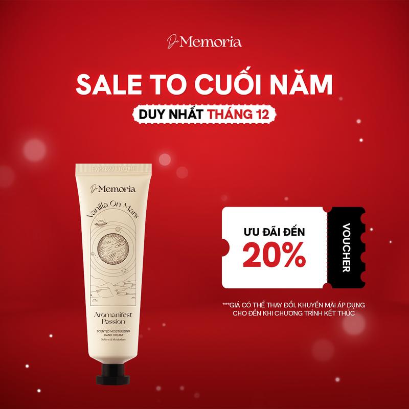  Kem Dưỡng Da Tay Và Móng Hương Nước Hoa De Memoria Mùi Hương Vanilla On Mars 50ML Dưỡng Ẩm Sâu Và Dưỡng Móng Chắc Khỏe 