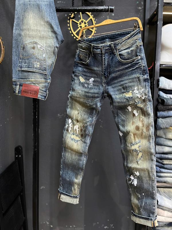   LIMITED SP TRẢI NGHIỆM  3K DENIM Jean Denim Guangzhou-3K1942 Quần Jean Nam Dài Xanh RETRO Was Lau Dơ Vintage Sơn Limited Mẫu Mới Chi Tiết Như Hình J4006. 