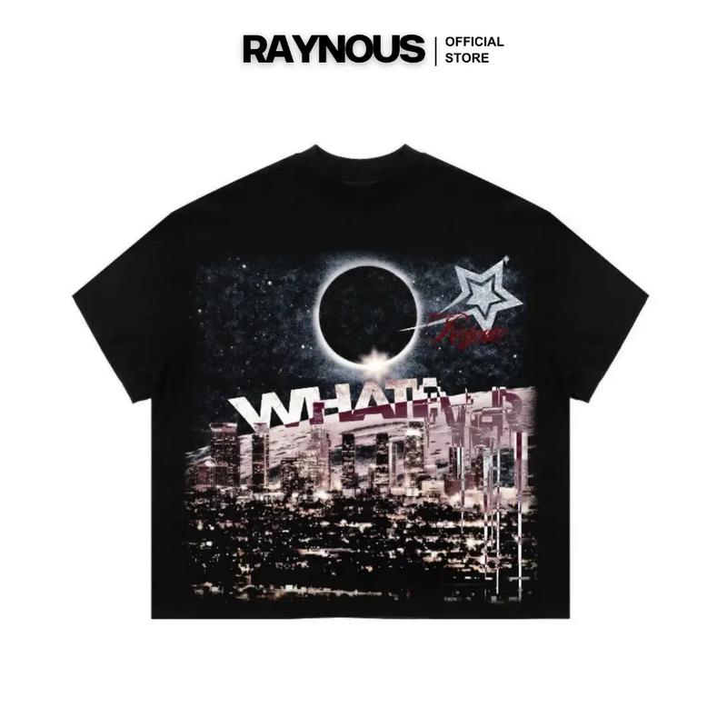 Áo Thun Boxy RAYNOUS THE MOON Local Brand Unisex Nam Nữ Oversize - RN20