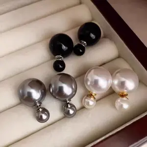 Pearl Earring Nail Feminine Dua Pearl Earring Set High Sense Muslim Wind Earring Mini
