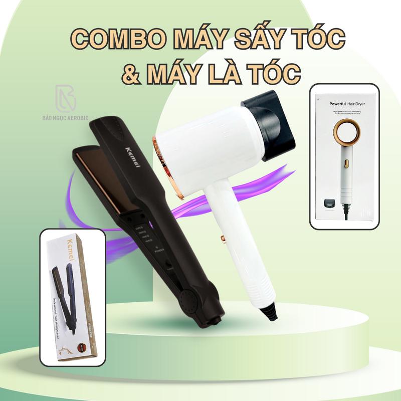  Combo - 1 Máy Là Tóc + 1 Máy Sấy Tóc 