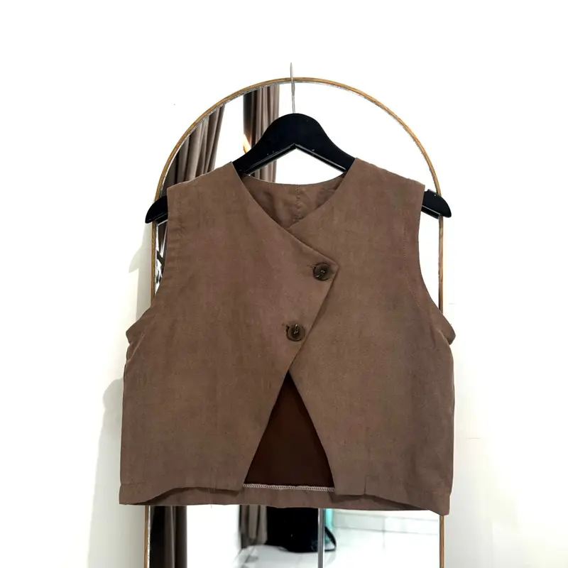 ALEEYA Vest Wanita  / Rompi / Outer Premium Crop Top / Vest Tanpa Lengan ( NUNA VEST) 6