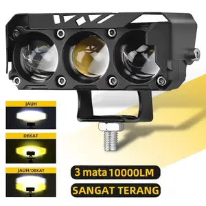 Lampu Tembak LED Laser/Lampu Sorot Laser Q9 3 Mata 2 Warna/HI LOW 60 WATT LAMPU TEMBAK MOTOR MOBIL/3 Mata SQL/3 Mata Lensa