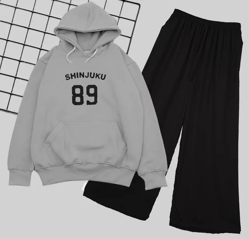 Setelan Sweater Hoodie VIRAL SHINJUKU Anak Perempuan Remaja Dan Dewasa Celana Kulot COD Baju Pakaian Fashion 0