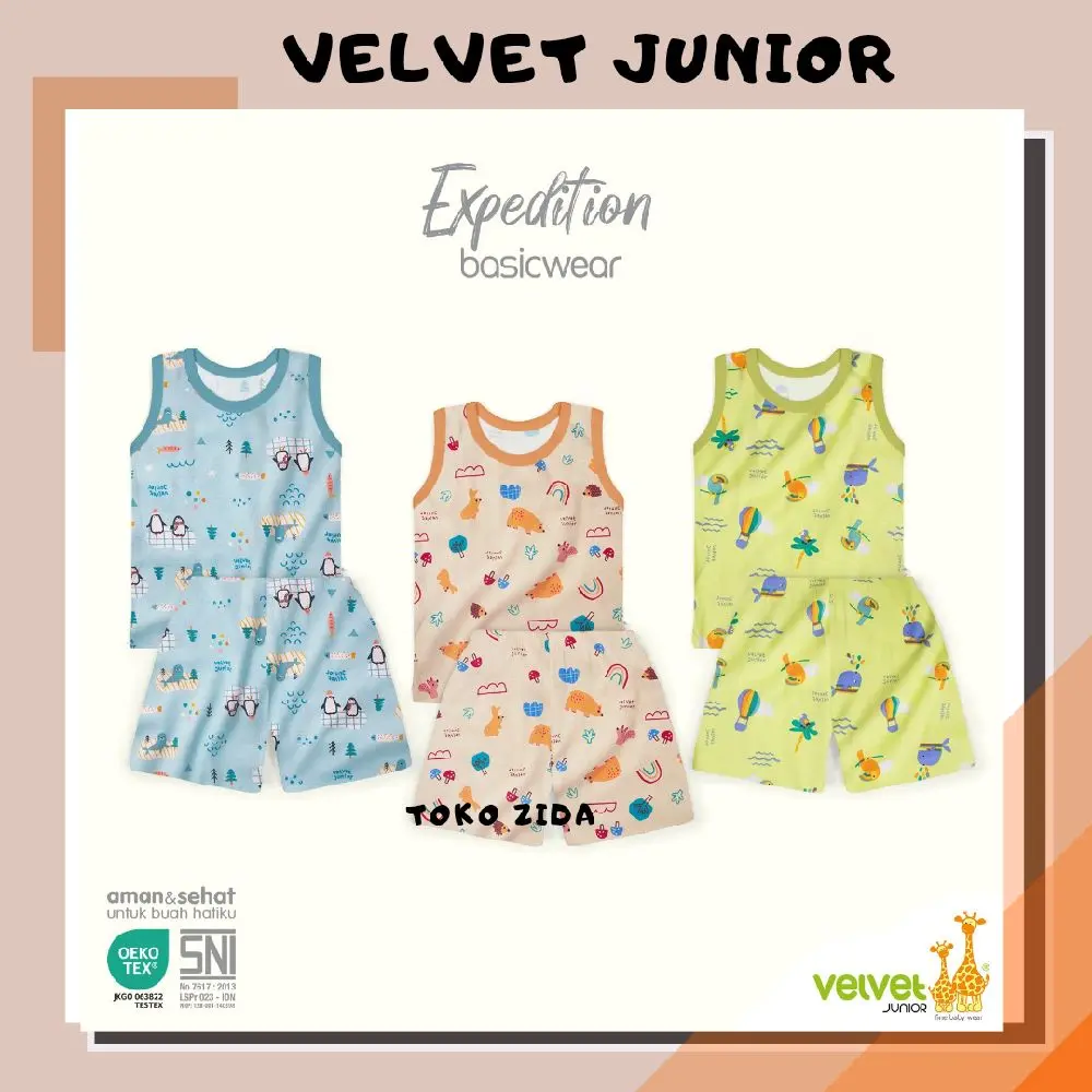 VELVET JUNIOR MURAH SETELAN OBLONG SINGLET