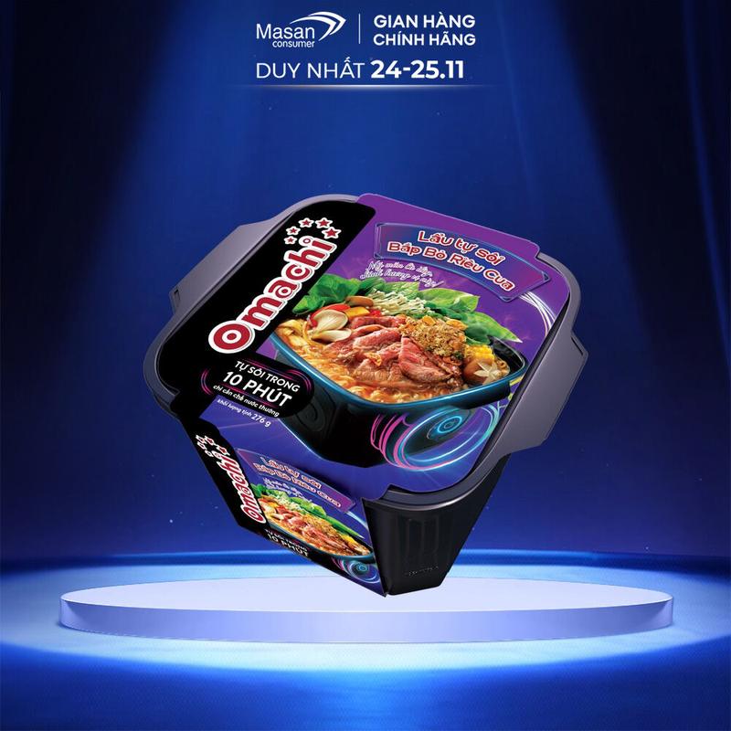   DEAL KOL  Omachi lẩu tự sôi bắp bò riêu cua Hộp 276g 