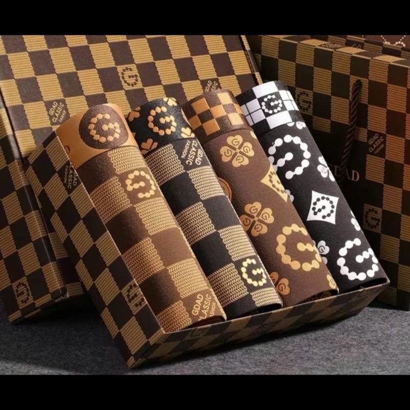  Combo 4  tặng 2=6 quần sịp boxer nam kẻ ô vuông chất vải thun lạnh co giãn 4 chiều,thấm hút mồ hôi tốt gồm 4 màu 4 hoạ tiết,màu sắc khác nhau 
