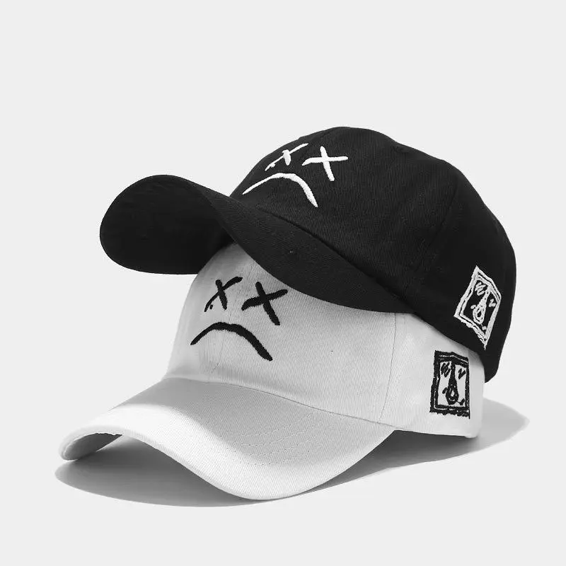 Topi Pria Wanita Terlaris No 1/[COD] Topi Distro Unisex Marshmello Sad/ Topi Baseball Dewasa/ Topi Pria Wanita Terlaris