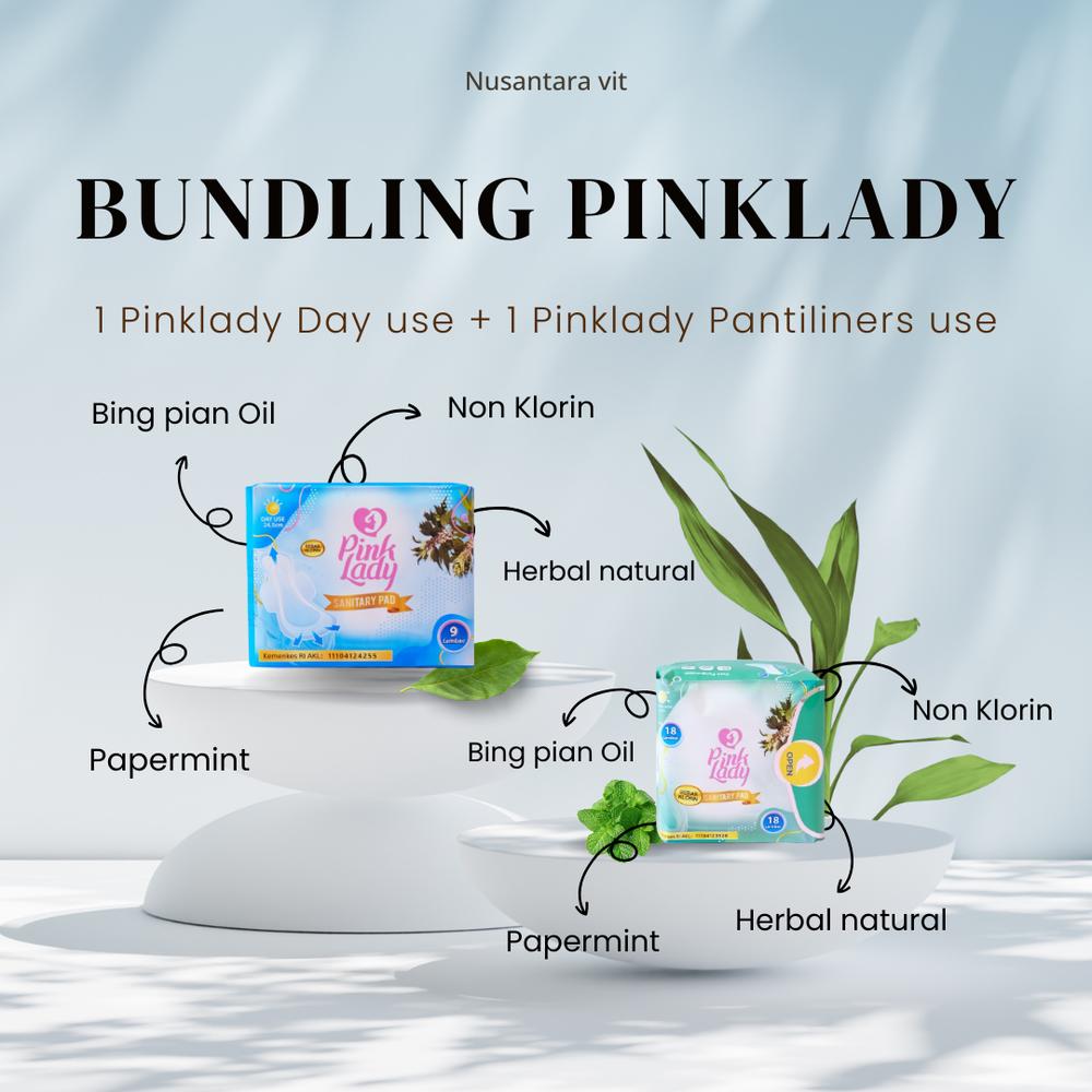 [Bundling] Pink Lady Paket Lengkap – Pinklady Day use + Pinklady Pantyliner | Bundling Hemat Perlindungan 24 Jam, Nyaman Bersih & Segar Sepanjang Hari | Pink Lady Day + Pinklady Pantiliner Lengkap bik