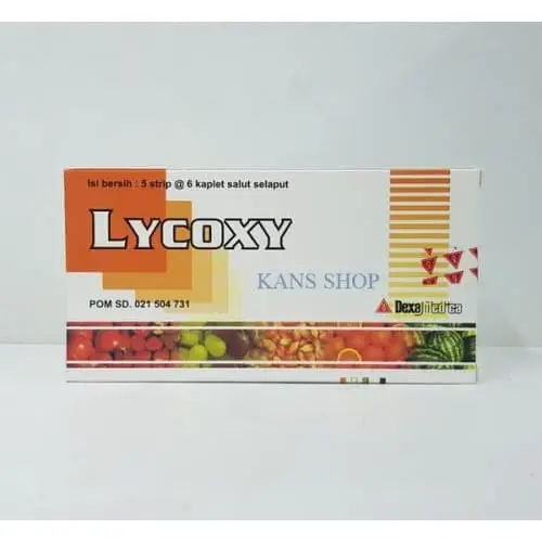 Lycoxy Suplemen Antioksidan Untuk Memelihara Kesehatan dan Proteksi Dari Radikal Bebas 1 Box Isi 30 Tablet Original Dexa Medica 2