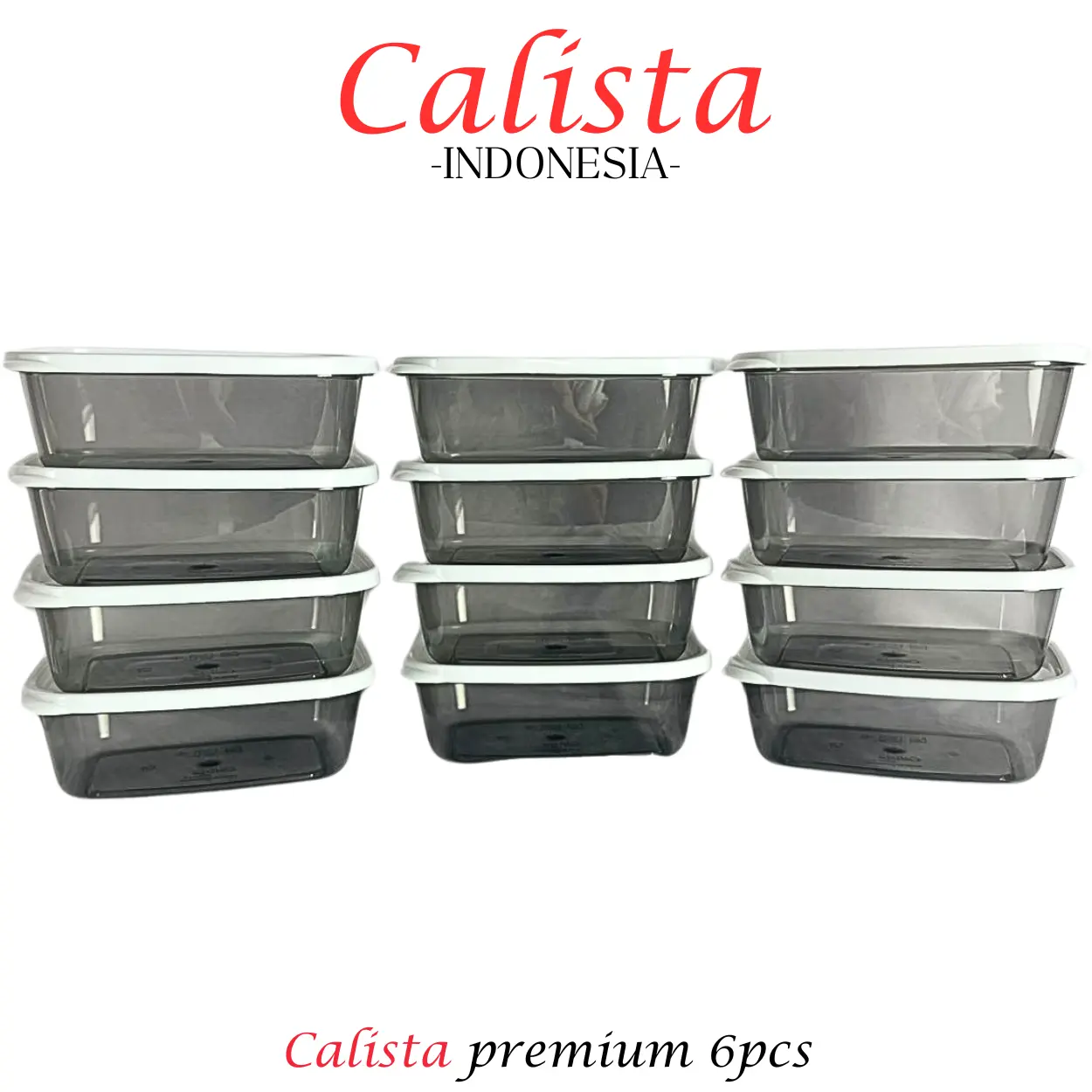 [ CALISTA ] TOPLES PLASTIK CALISTA SMOKE 6PCS TOPLES KEDAP UDARA WADAH PENYIMPANAN MAKANAN DI KULKAS