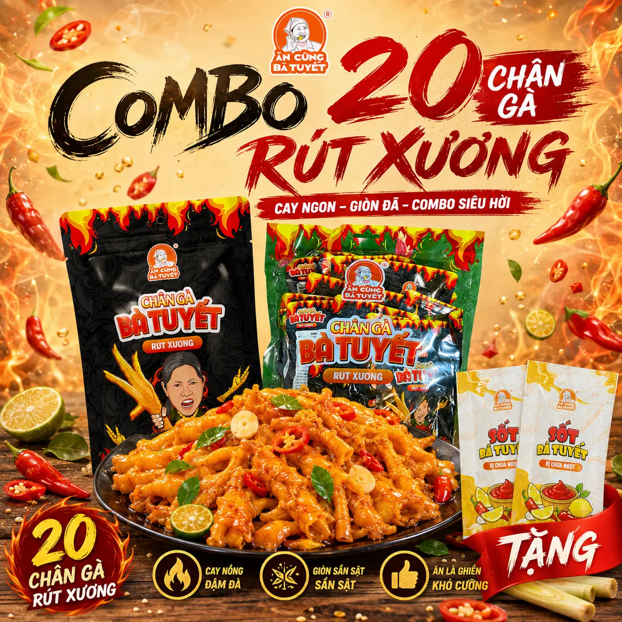 20 chân gà đen