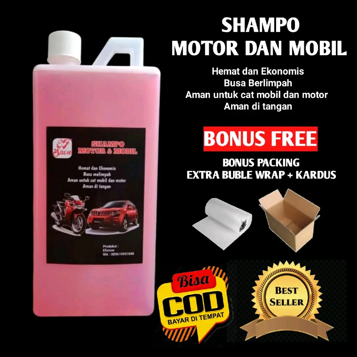 SHAMPO MOTOR DAN MOBIL/SHAMPO STEAM