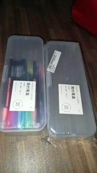 Product Review of Kotak simpanan alat tulis lutsinar berkapasiti besar, Sarung pensel plastik untuk pelajar, kotak pen pelbagai fungsi, pengatur desktop untuk sekolah dan pejabat from H**a 1