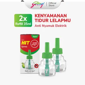 Hit Good Knight Refill Apple Multipack - Refill Obat Nyamuk Elektrik - Bunuh Nyamuk Penyebab Demam Berdarah (DBD)