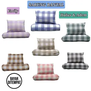 Sarung Bantal & Guling Tidur Bahan Katun Halus Adem Tidak Luntur Ukuran 45cm x 60cm & 33cm x 90cm Pilihan Paket Tersedia