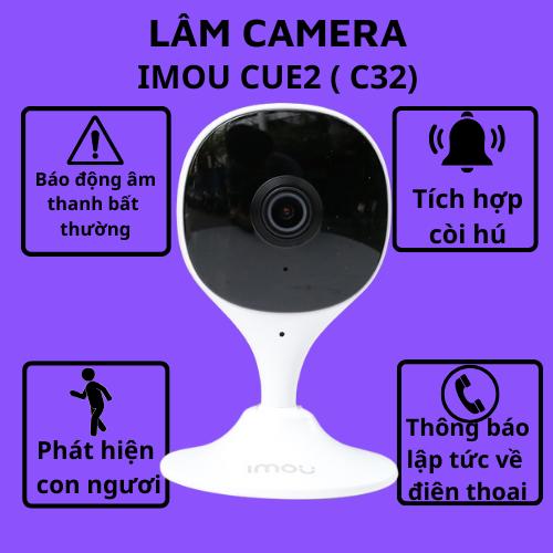  Camera wifi C32SP báo động về điện thoại tích hợp AI nhận diện người độ phân giải 2k-3M chính hãng imou    mua 1 camera tặng 1 chân đế   