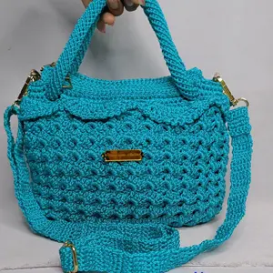 TAS RAJUT HANDMADE {hijau_tosca}