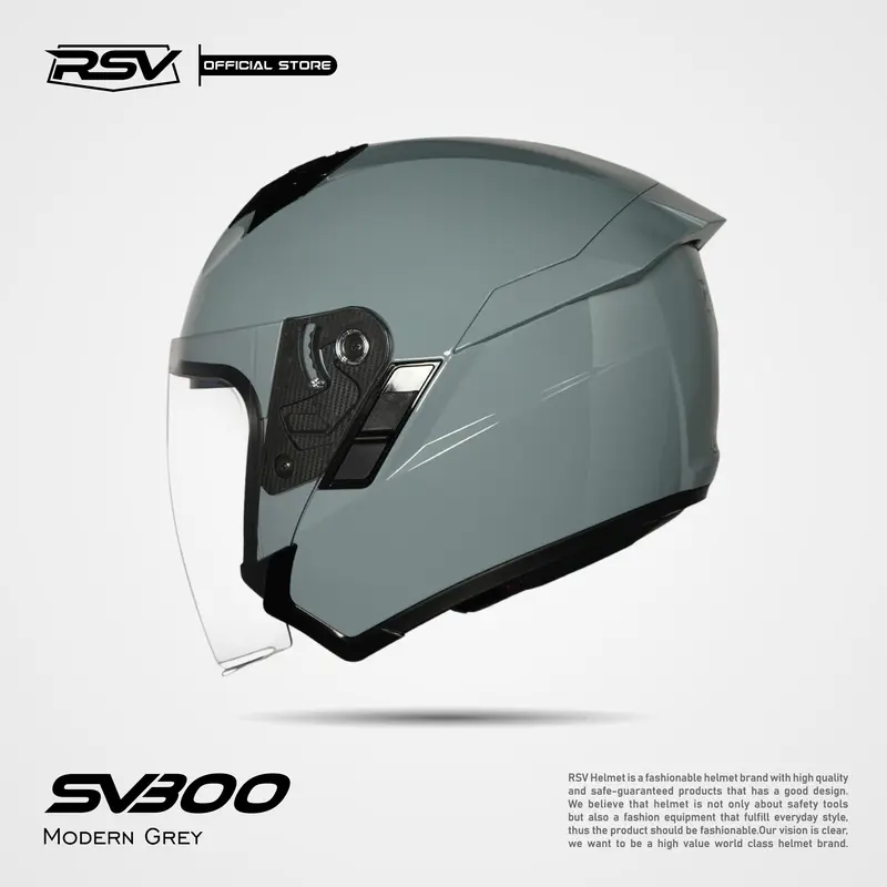 HELM Half face RSV SV300 MODERN GREY Motorcycle 6