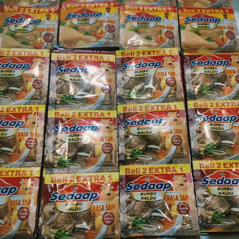 SEDAP BUMBU KALDU 108PCS netto 9 Gram varian sapi dan varian ayam [Bisa MiX] Bubuk Kaldu Bahan Penyedap Msg Masakan 4