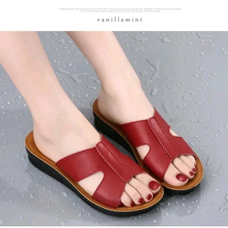 Sandal Bahan Kulit Premium Sol Anti Licin (ATS) 6