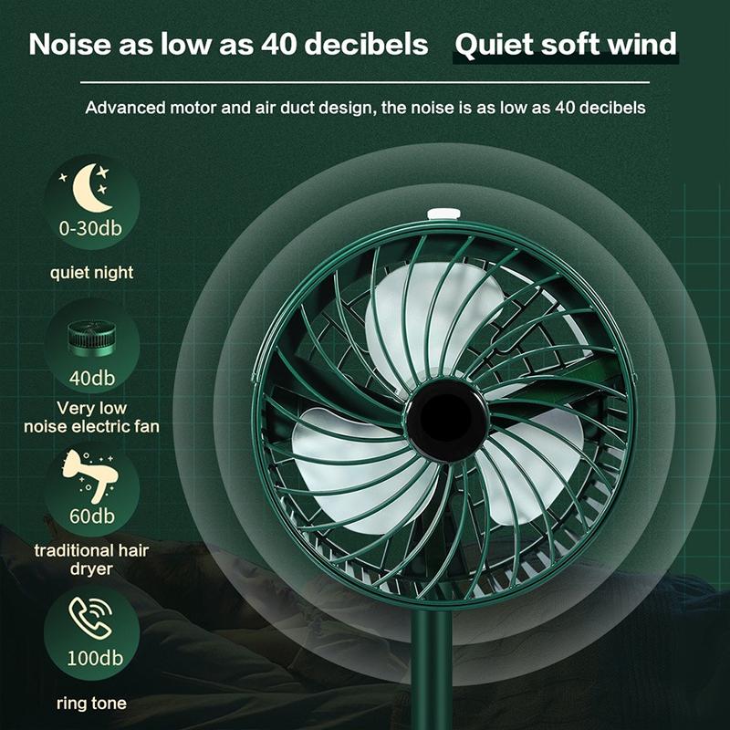 Product Introduction of Telescopic Folding Fan Rechargeable Mini Desk Fan / USB Portable Fan / Table Fan Strong Wind Quiet Adjustable Kipas 27