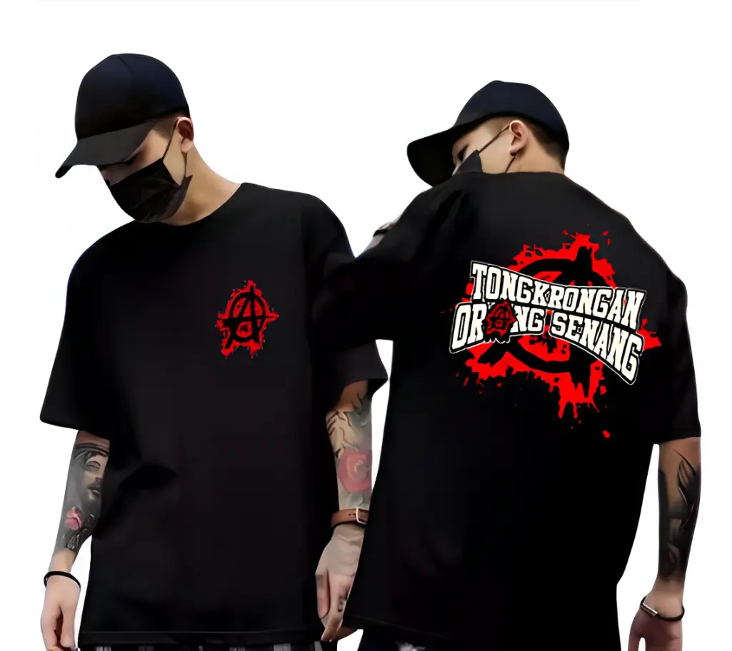 kaos atasan dewasa PRIA/WANITA T-SHIRT variasi kaos oblong distro motif kata kata TONGKRONGAN combed nyaman