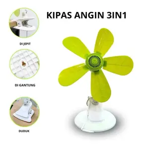 Kipas Angin Jepit 3 in 1(dinding,duduk,jepit) / Mini Fan jepit 5 baling 24w / Kipas angin mini / kipas angin meja / kipas angin dinding
