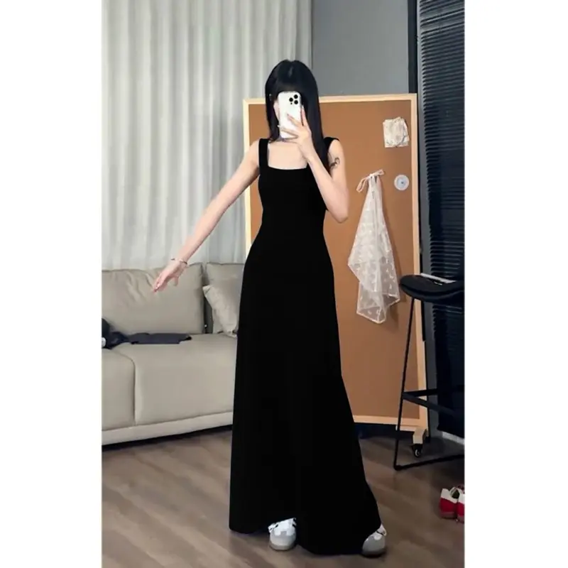 VÁY 2 DÂY NỮ CÚP NGỰC CỔ VUÔNG DÁNG DÀI, ĐẦM BODY HAI DÂY ALISA KIỂU NỮ TÍNH (Bigsize) | BigBuy360 - bigbuy360.vn