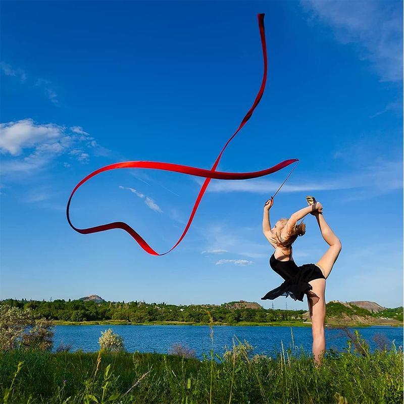 Product Introduction of 2M 4M Colorful Dance Ribbon Gym Rhythmic Art Gymnastic Streamer Gymrama Ribbo Stick Rod X3Z0 30